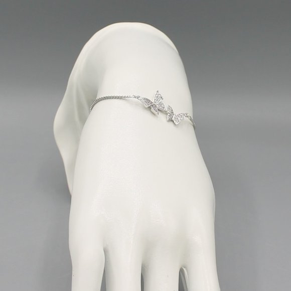 Jewelry bracelet butterfly butterflies symbol of friendship white gold dainty - Picture 5 of 7